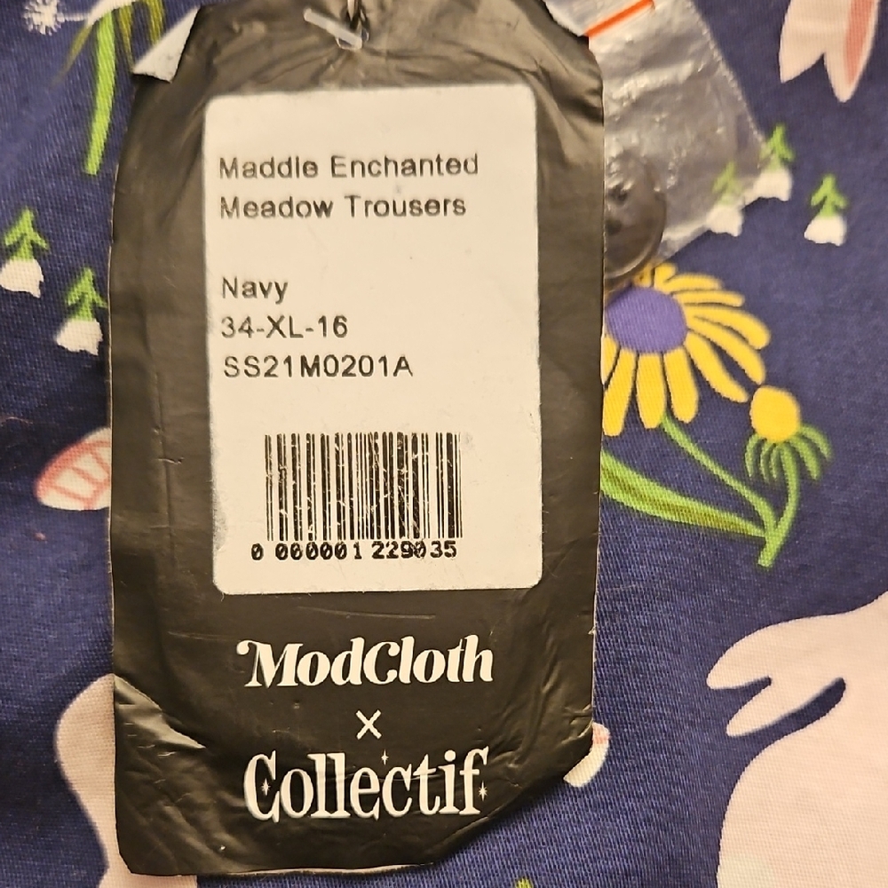 Modcloth X Collectif Womens US 12 Meadow Print Trousers - Picture 5 of 5